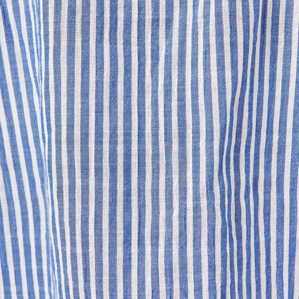 LILLY PULITZER Sea View Button Down Top Coastal Blue Lightweight Oxford Stripe - Picture 7 of 9
